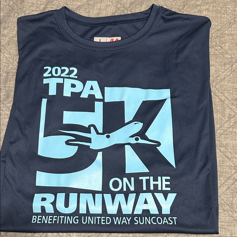 Men’s Large drifit race T-shirt from Tampa Intl Airport